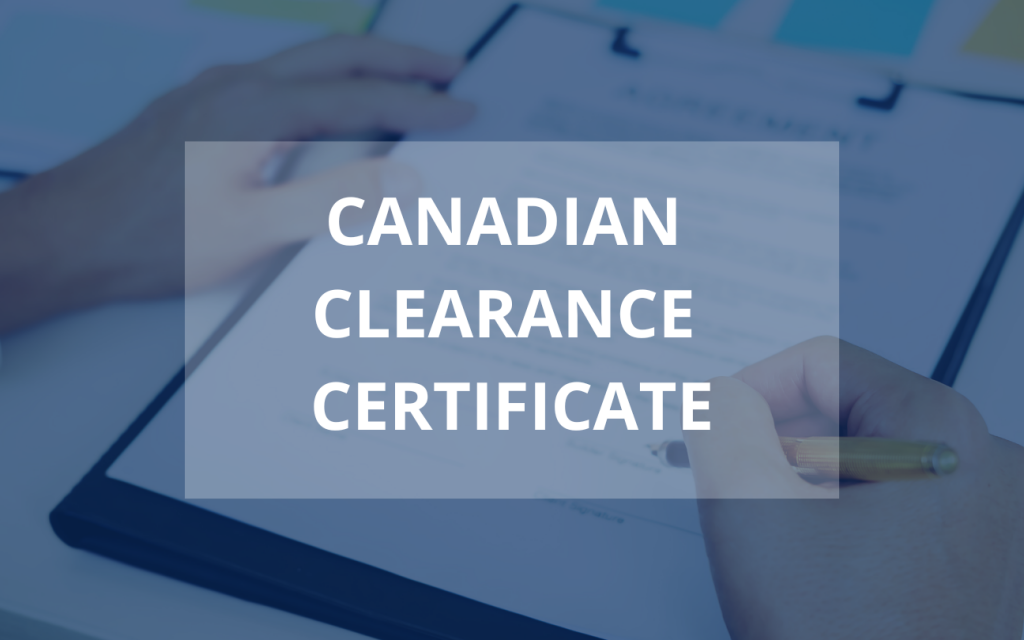 CRA Clearance Certificate